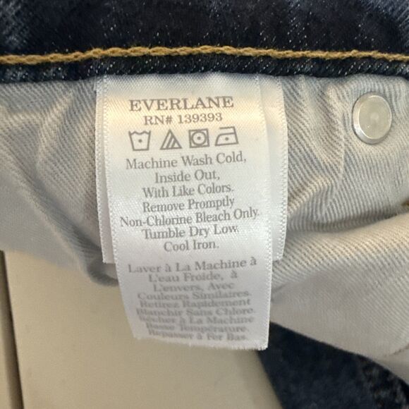 Everlane Curvy Cheeky Jeans Straight Crop Medium Wash Blue Organic Size 29 New - Picture 10 of 12